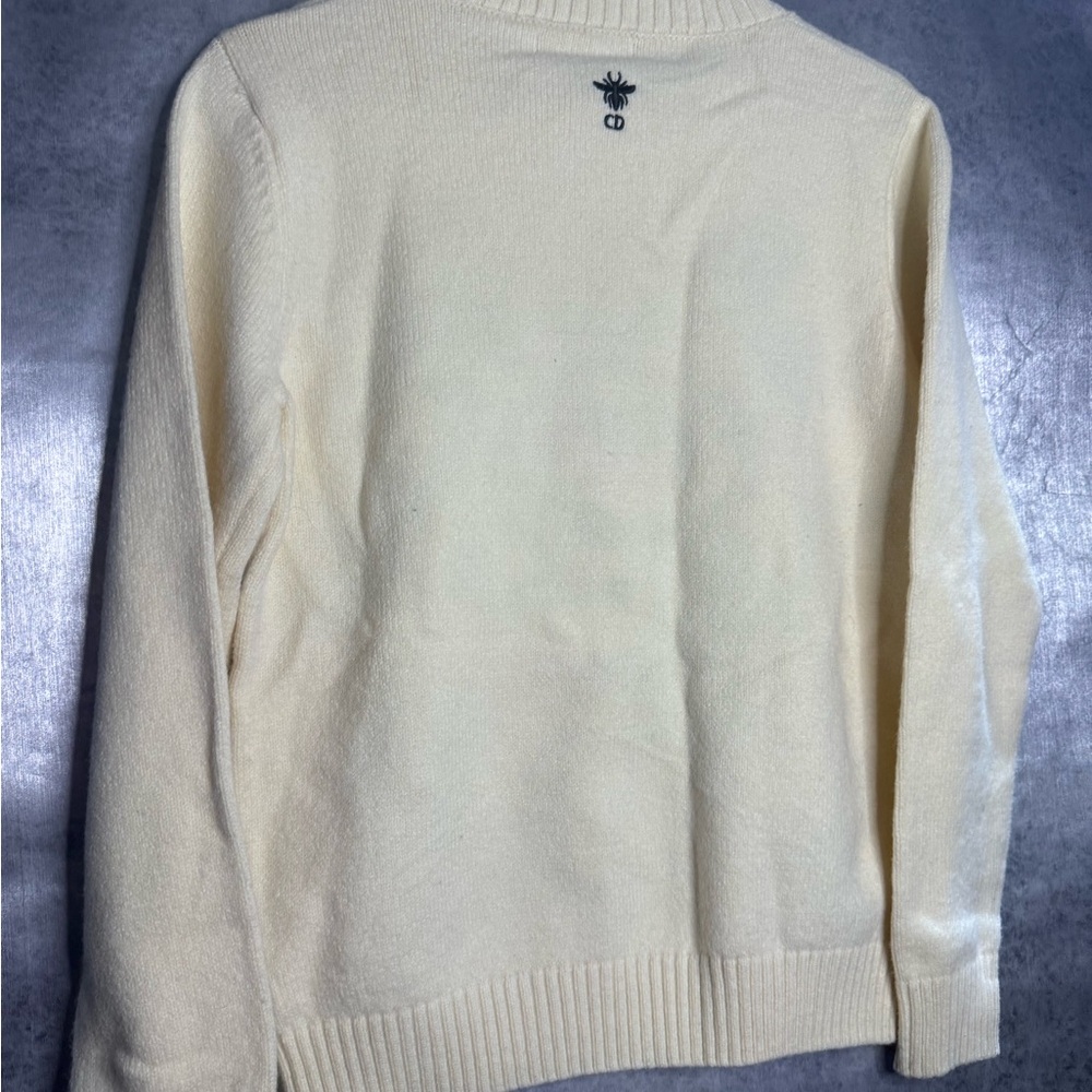 Christian Dior Embroidered crewneck cream sweater Small NWOT - Picture 7 of 15
